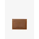 Jack & Jones Brown Men's Leather Credit Card Case Side - Mens