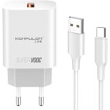 Konfulon C69C kućni punjač sa USB-C kablom 20W, Beli Cene