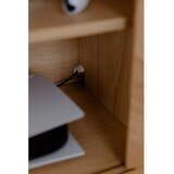 UMAGE vitrina iz masivnega hrasta z drsnimi vrati v naravni barvi 135x73,5x48 cm italic – | Shoptok.si