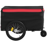 Prikolica za bicikl crno-crvena 30 kg željezna | shoptok.hr