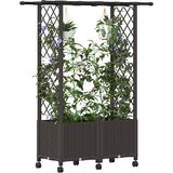  Povišeni krevet s mrežom i krovom Smeđa 124,5 x 40 x 142 cm PP | Eponuda.com