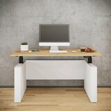 MID.YOU PISALNA MIZA kovina, leseni material črna, bela, medeni hrast | Shoptok.si