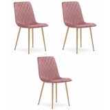  Set od 3 TURIN baršunastih stolica u roza boji | shoptok.hr