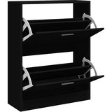 Ormarić za cipele crni 63 x 24 x 81 cm od konstruiranog drva | shoptok.hr
