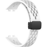 INF Zamenjava/kompatibilni deli – Huawei perforiran silikonski pašček z zložljivim zapenjalom za Band 11, 11 NFC, 11 Pro, 11 Pro NFC White, (5000264083) | Shoptok.si