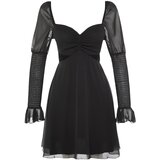 Trendyol Black Cut Out Detailed Chiffon Dress Cene