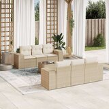  7-dijelni set vrtnih sofa od poliratana s jastucima bež | shoptok.hr