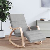 vidaXL Stolica za ljuljanje od tkanine svjetlosiva | shoptok.hr