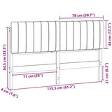  Tapecirani uzglavlje Smeđa i taupe 150 cm Čvrsto borovo drvo | shoptok.hr