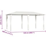  Sjenica s navlakama za stupove 2,98x5,3x2,59 m krem 160 g/m² | shoptok.hr