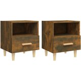 Furnova Nočna omarica 2 kosa dimljeni hrast 40x35x47 cm, (21927996) | Shoptok.si