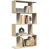 regal za knjige 4 razina hrast 70x24x129 cm drveni