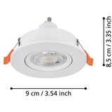 Eglo 902241 - led ugradni spot barranco 1xGU10/4,5W/230V, beli | Eponuda.com