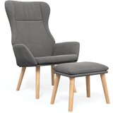  Stolica za opuštanje s tabureom od tkanine svjetlosiva | shoptok.hr