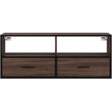 TV ormarić boja hrasta 100x31x39,5 cm konstruirano drvo i metal | Eponuda.com