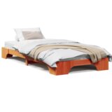  Konstrukcija postelje Voščeno rjava 207 x 107 x 17 cm, (5000022651) | Shoptok.si