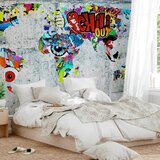 Artgeist Foto tapeta - Map - Graffiti 150x105 Standard Slike
