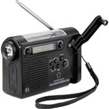 Renkforce RF-CR-200 prijenosni radio ukw, am (1018), kw mogućnost punjenja, solarni panel, ručna obrtaljka, funkcija alarma, džepna svjetiljka crna | Eponuda.ba