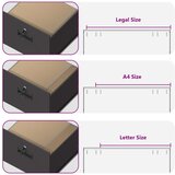 Kabinet za datoteke s predalom s polico Črna 44 x 50 x 106.5 cm, (5000162802) | Shoptok.si