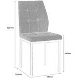 P & B STOL, kovina, tekstil temno siva | Shoptok.si