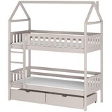 Molarem Home Drveni dječji krevet na kat Gaja s ladicom - kašmir - 180x80 cm - Madrac PE pjena 8 cm-spužvasti madrac | shoptok.hr