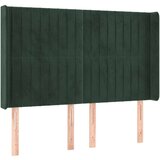  Uzglavlje s ušima tamnozeleno 147x16x118/128 cm baršunasto | shoptok.hr