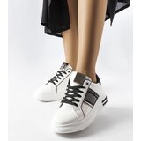 Gemre White-black sneakers with rhinestones Xarles Cene