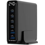 Gembird TA-UC-2A4C-PD240-01-BK 6-port 240 W GaN USB fast charger, black Cene