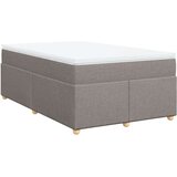 vidaXL Krevet s oprugama i madracem smeđesivi 120 x 190 cm od tkanine | shoptok.hr