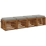  Jastučići za sjedenje SOEST 4 kom. 100% poliester Siva | Shoptok.si