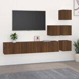 The Living Store Stenska TV omarica rjav hrast inženirski les - Stenska TV Omarica, (21375014) | Shoptok.si