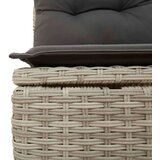 vidaXL 7-dijelni set vrtnih sofa svjetlosivi od poliratana | shoptok.hr