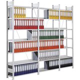 hofe Sestavljiv regal za dokumentacijo, RAL 7035, višina regala 2350 mm, enostransko, priključni regal, ŠxG 750 x 300 mm | Shoptok.si