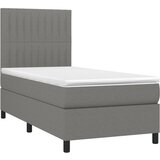  Krevet s oprugama i madracem tamnosivi 90 x 190 cm od tkanine | shoptok.hr