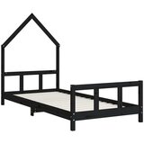  Za dječji krevet crni 90 x 200 cm od masivne borovine | shoptok.hr