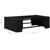 Poli 5-dijelna vrtna garnitura od poliratana crna | shoptok.hr