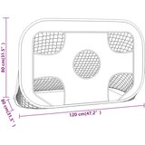 Nogometna mreža za gol s metom 120 x 80 x 80 cm poliester | shoptok.hr
