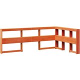  Knjižnica vzglavje L-oblike voščeno rjava 120 cm trdna borovina, (21792251) | Shoptok.si