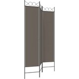 vidaXL Sobna pregrada s 3 panela antracit 120 x 200 cm od tkanine | shoptok.hr