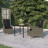 vidaXL 3-dijelni vrtni blagovaonski set smeđi | shoptok.hr