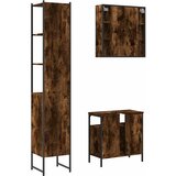  3-dijelni set kupaonskih ormarića boja dimljenog hrasta drveni | shoptok.hr