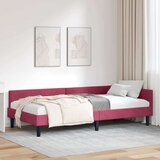 vidaXL Krevetni okvir sa kutnim dizajnom boja crnog vina 100 x 200 cm | shoptok.hr