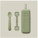 Interbaby set silikonskog pribora za jelo Olive Green | shoptok.hr