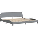 vidaXL okvir za krevet bez madraca svjetlosivi 200 x 200 cm od tkanine | shoptok.hr