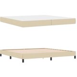  Krevet s opruga kutije Ostalo Krema 200 x 200 cm tkanina | shoptok.hr