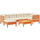  The Living Store Vrtna sedežna garnitura 7-delna z blazinami voščeno rjava - Vrtna Sedežna Garnitura, (21451235) | Shoptok.si