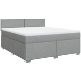 Maison Chic Box spring postelja - Vzmetna postelja z vzmetnico svetlo siva 180x200 cm blago SL11692, (21905087) | Shoptok.si