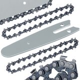 Rosfix Set 4" Vodilo In 2x Veriga Za Električno Žago – Visokokakovostna Jekla, 13 Cm, 28 Vodilnih Členov, ¼" Korak, (5000212913) | Shoptok.si
