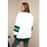 Kesi Malibu insulated sweatshirt ecru + dark green | shoptok.hr