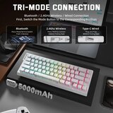 Attack Shark Bežična gaming tastatura X68Pro HE Magnetic Swith/8KHz/TriMode/RT/SnapTap/White cont | Eponuda.com